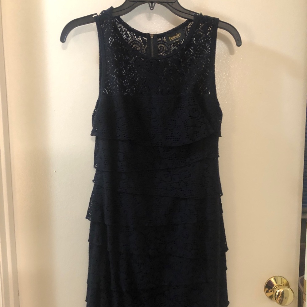 Black Knit, Tiered Dress. Size 4